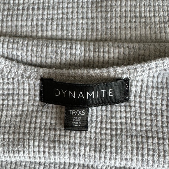 Dynamite Waffle Crop Top - Picture 3 of 3